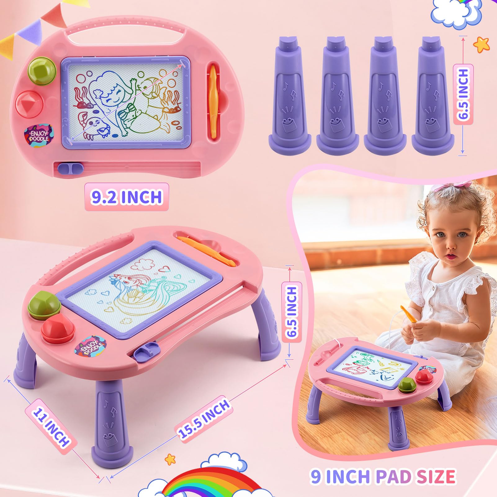 BABLOCVID toddler drawing board suited for ages 1-3.