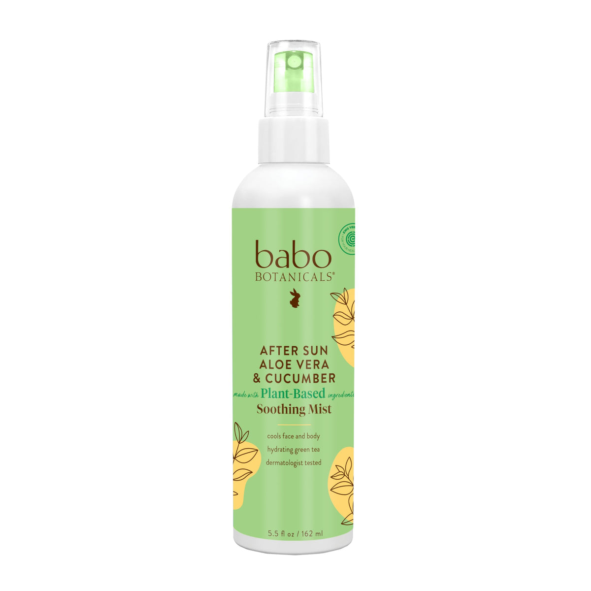 Babo Botanicals After Sun Soothing Mist bottle for touch-free after-sun care
