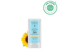 Babo Botanicals fragrance-free label for sensitive baby skin.