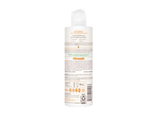 Close-up of Babo Botanicals label highlighting fragrance-free, baby-safe use and safety marks.