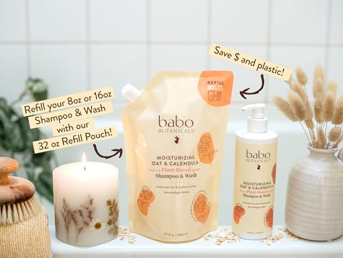 Shampoo and wash foam lather swirling on hair and skin by BABO Botanicals