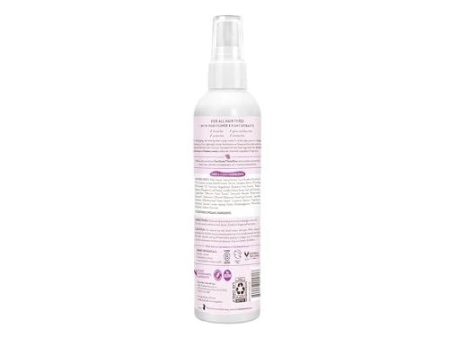 Babo Botanicals smoothing berry spray applied to damp hair to detangle and tame flyaways.
