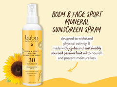 Babo Botanicals Swim & Sport with bentonite clay for moisture management during workouts.