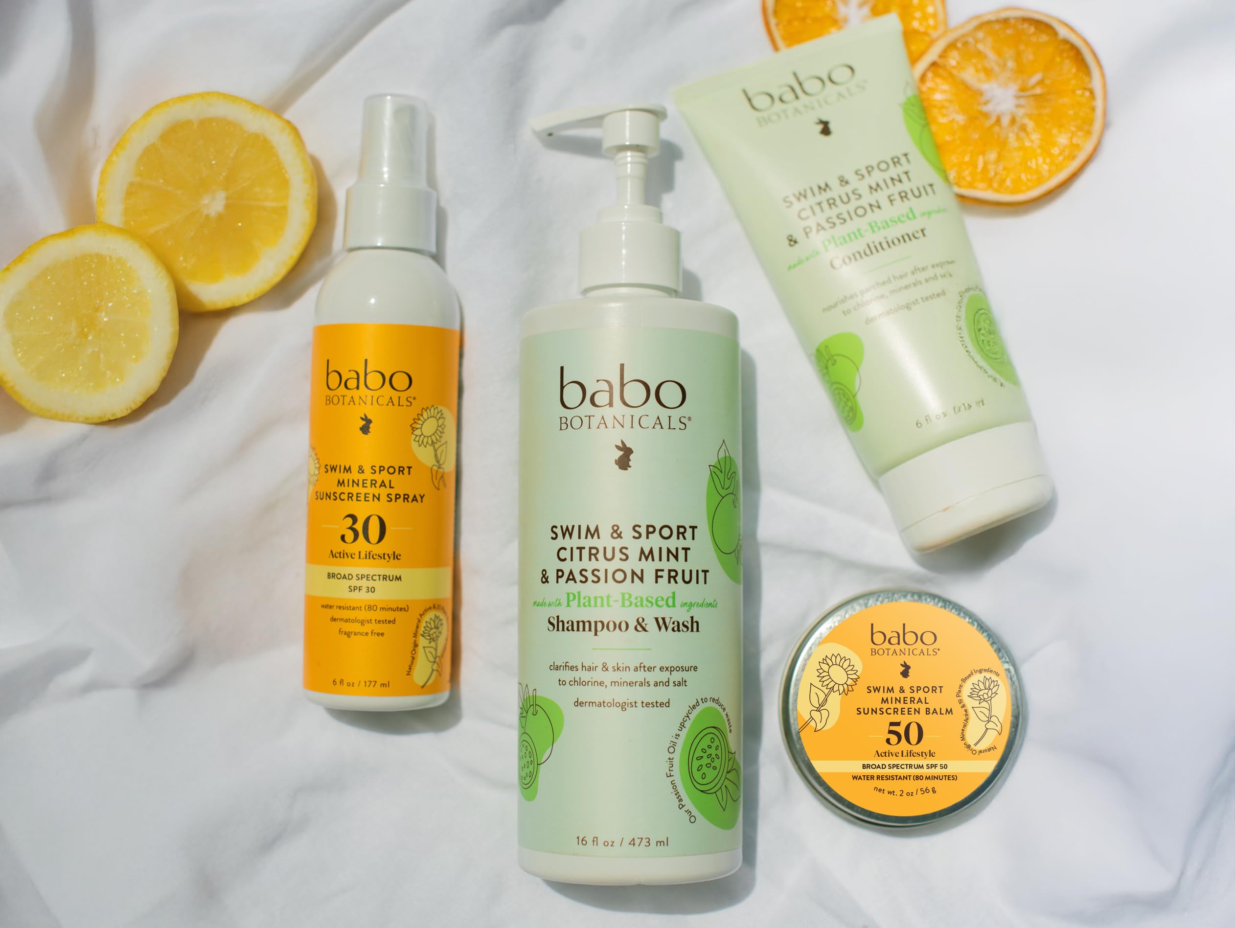 Babo Botanicals Swim & Sport citrus mint hypoallergenic formula is family friendly.