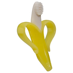 Baby Banana soft silicone bristles provide gentle gum massage during brushing.