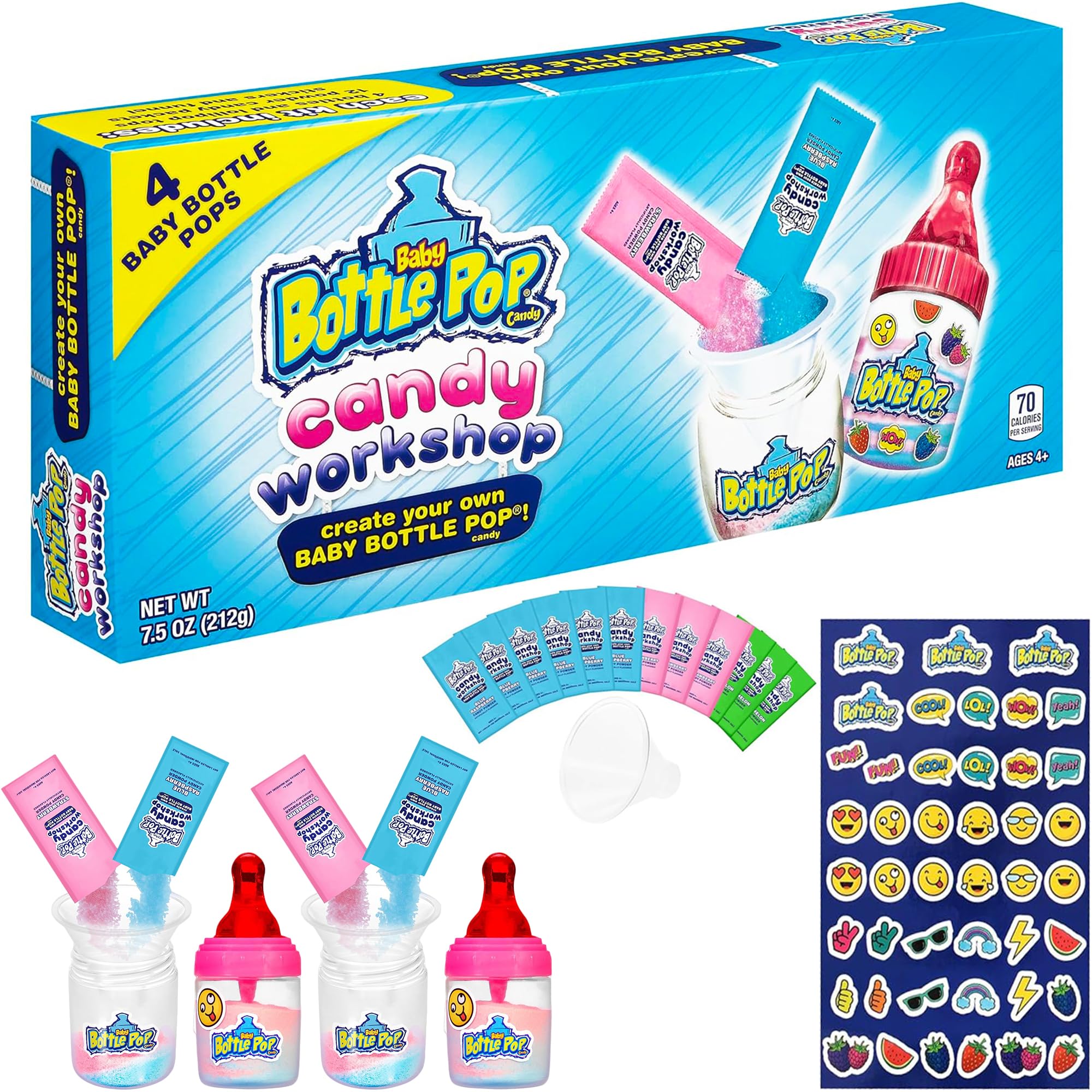 Baby Bottle Pop Candy Workshop kit contents for creative candy making.
