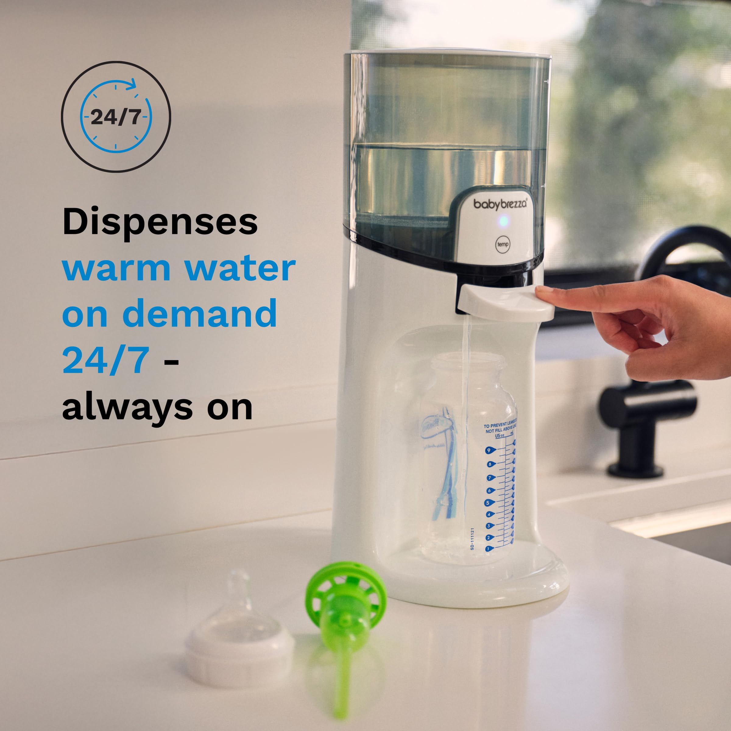 50oz tank capacity holds water for multiple feeds without frequent refills