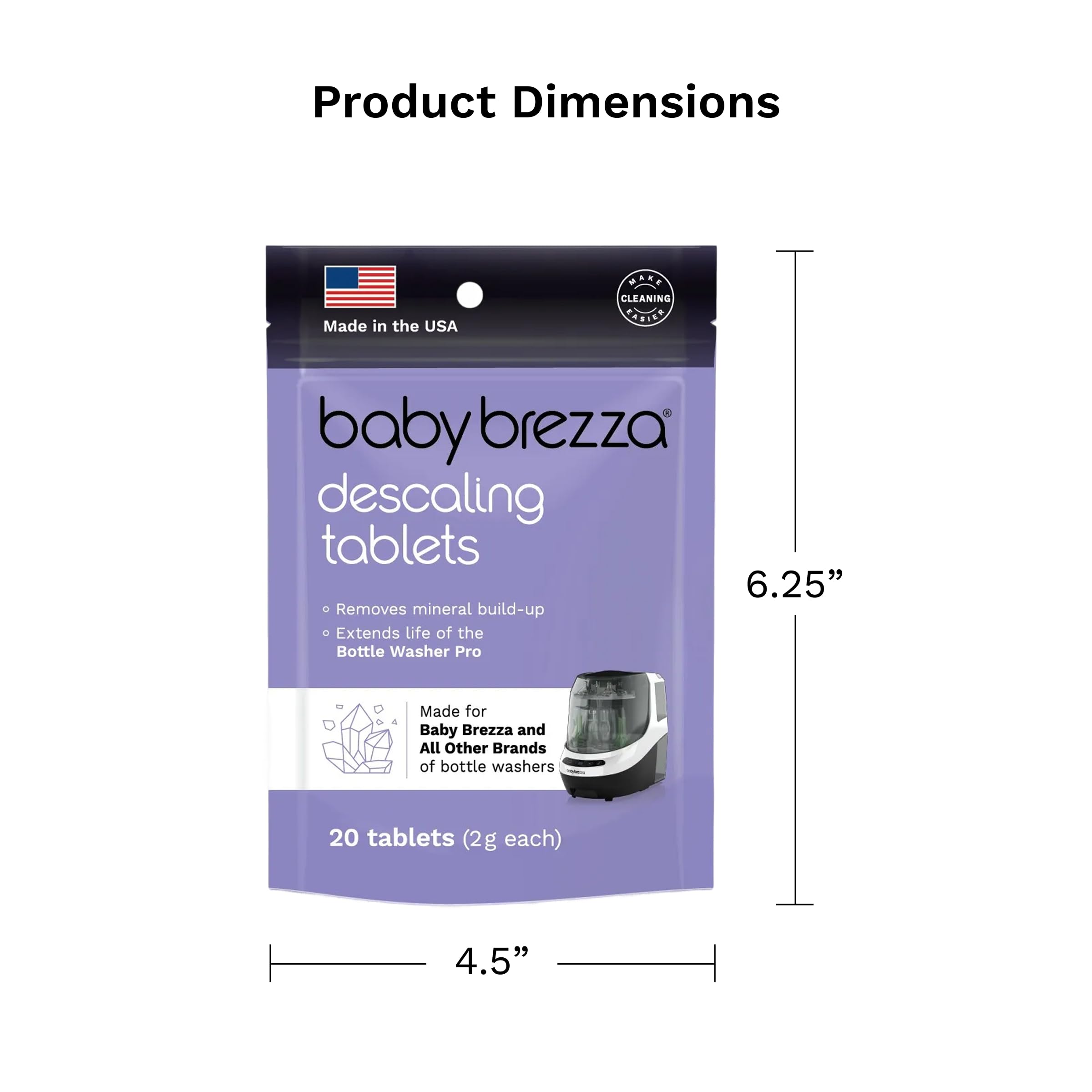 Baby Brezza descaling tablets present a baby safe, fragrance free solution