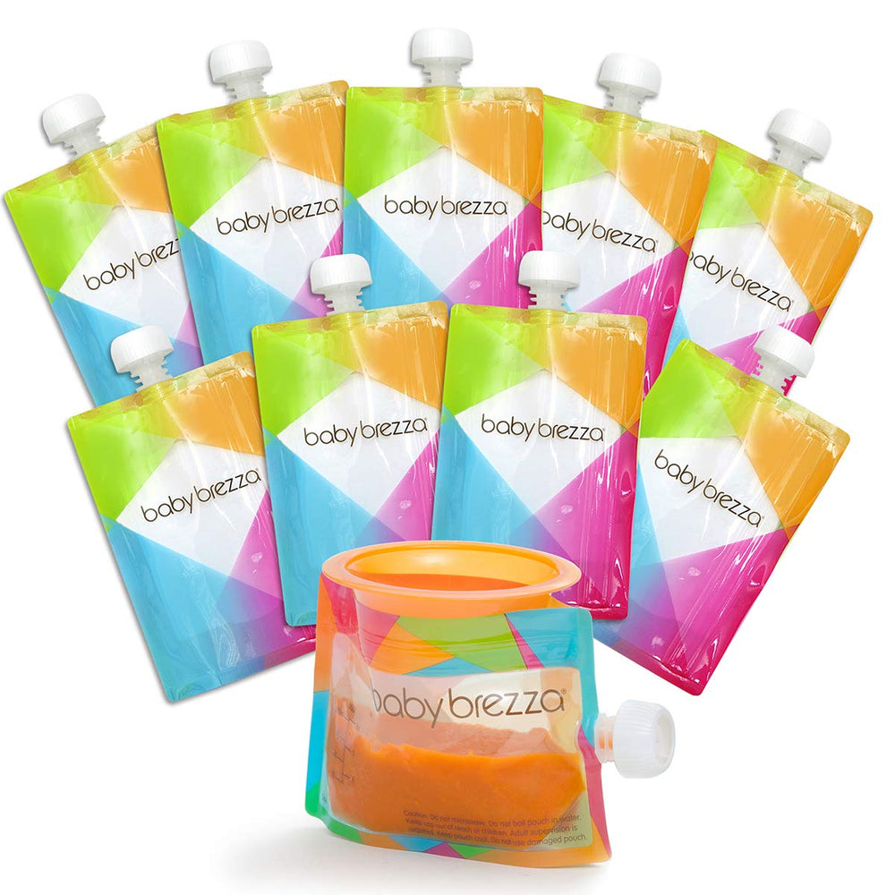 Baby Brezza reusable 10-pack pouch front view for easy meals