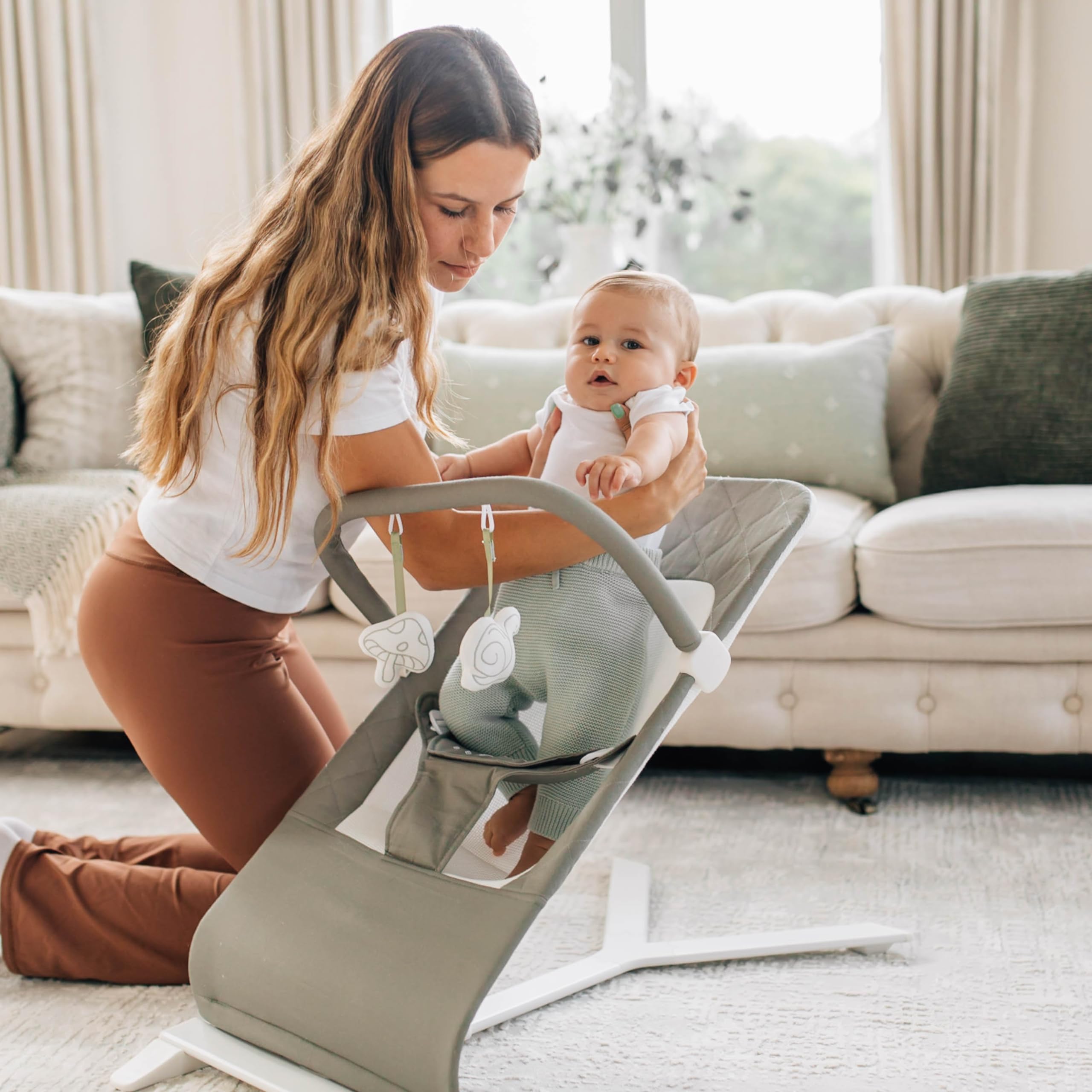 Baby Delight Alpine Deluxe Bouncer carry bag for easy transport.