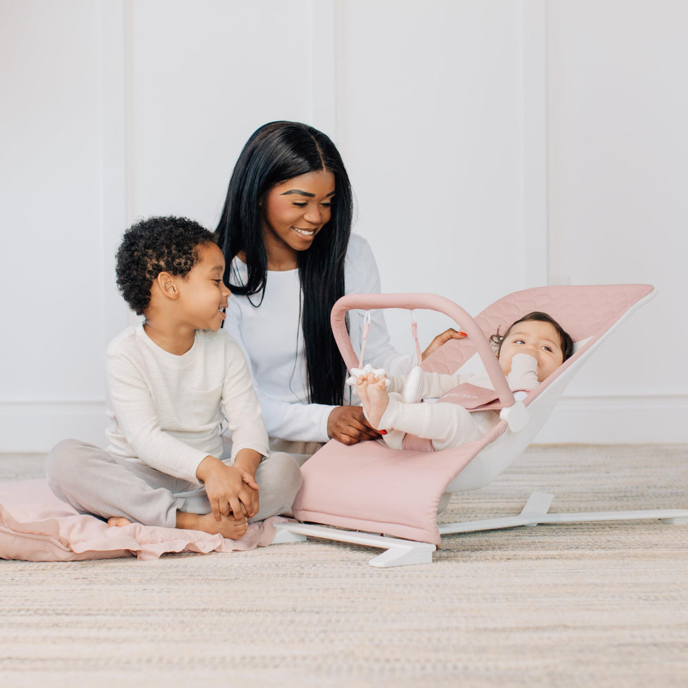 Removable toy bar on the Baby Delight Alpine Deluxe Bouncer