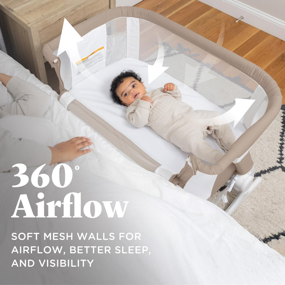 USA-designed Baby Delight Dreamer Bassinet view from above