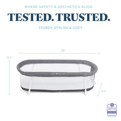 Baby Delight Snuggle Nest Bassinet removable washable cover for easy cleaning