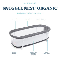 Baby Delight Snuggle Nest Bassinet with soft mesh walls for airflow