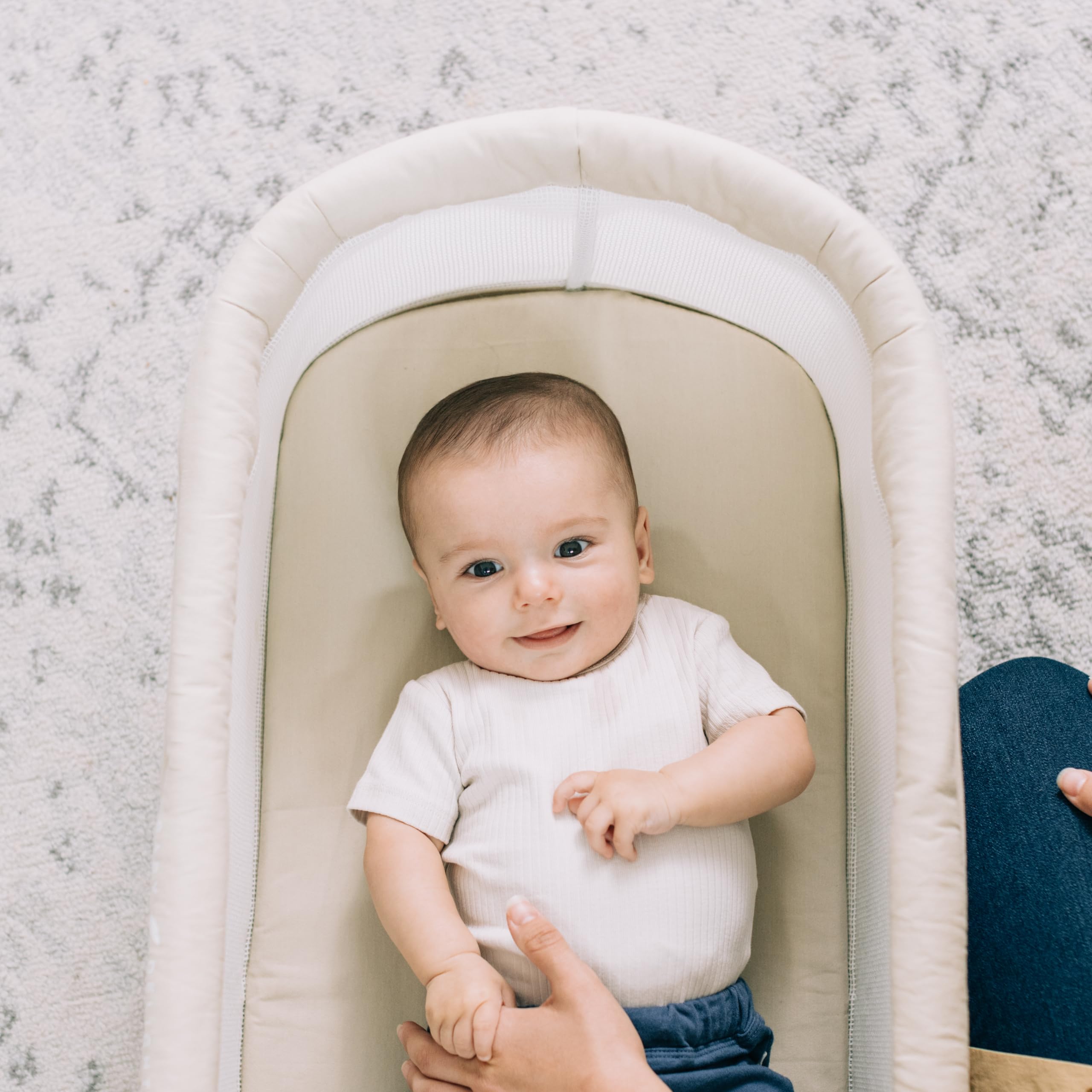 Baby Delight Snuggle Nest Bassinet USA-designed frame for dependable quality.
