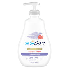 Baby Dove Calming Moisture Lotion 13 oz bottle for overnight hydration