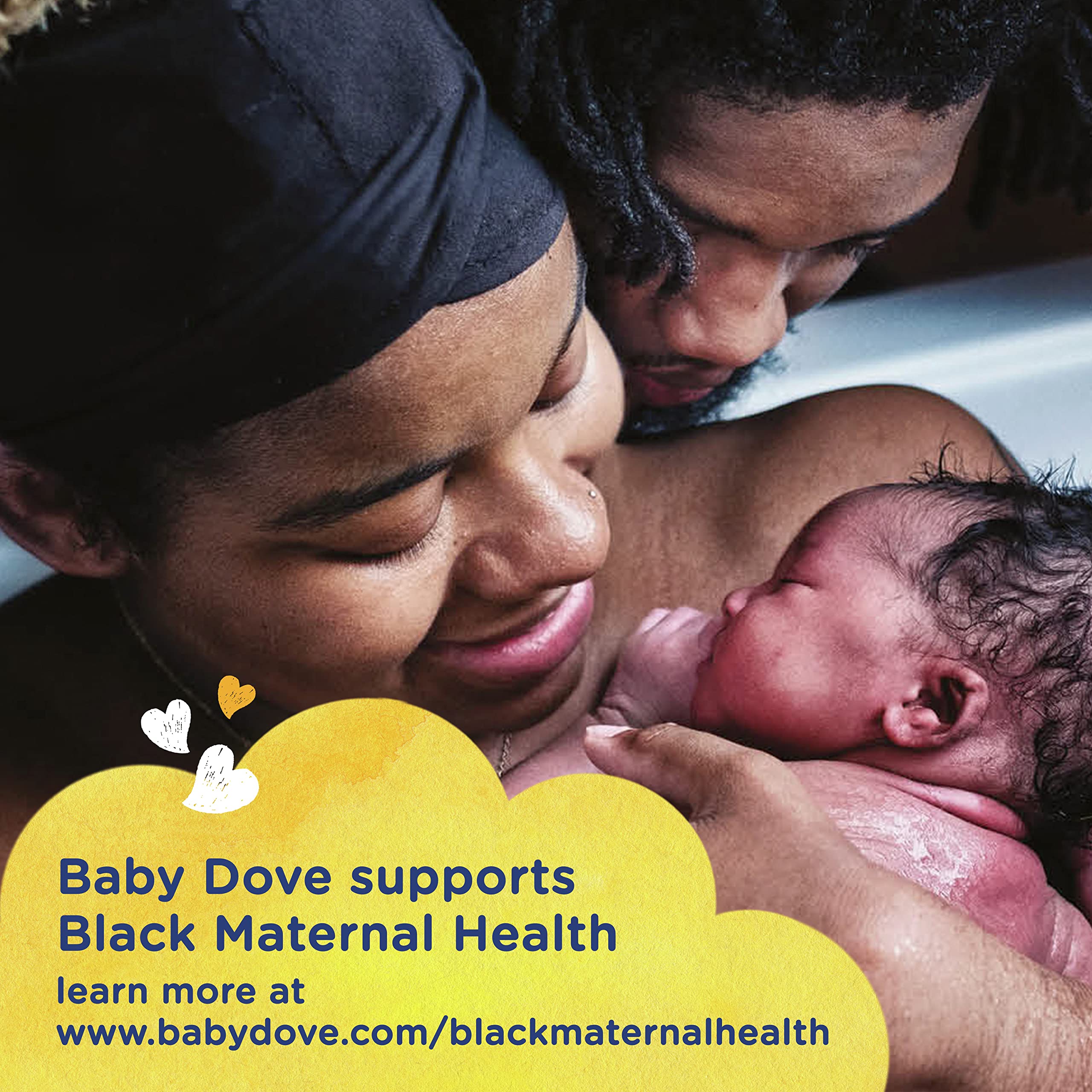Baby Dove Melanin-rich Skin Nourishment newborn-safe formula supporting sensitive skin health.