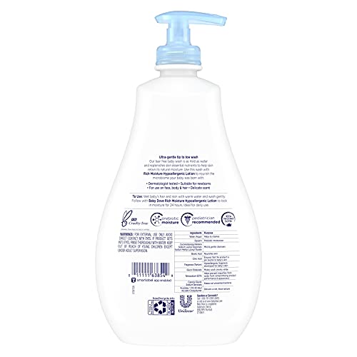 Baby Dove Rich Moisture Baby Wash foam-lather close-up highlighting creamy cleansing.