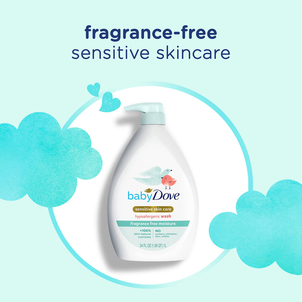 Baby Dove skin-natural nutrients support balanced baby skin health.