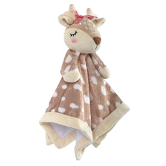 Close-up of Baby Essentials Minky Lovey Deer in a nursery setting