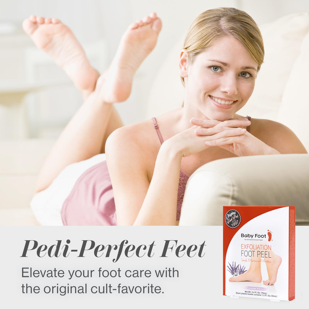 Baby Foot results close-up shows smoother feet after peel