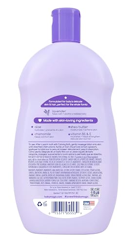 Baby Magic Calming Bath foamy lather cleanses without drying delicate skin.