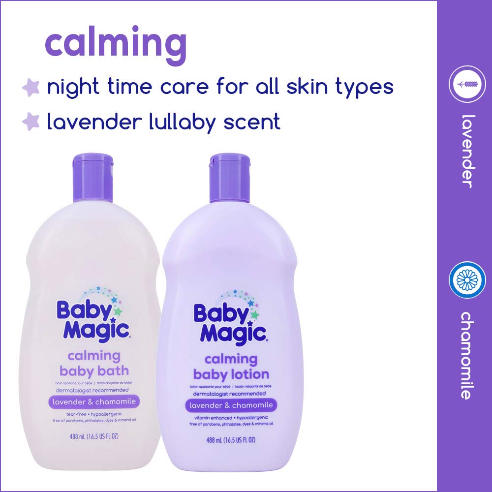 Baby Magic Calming Bath gentle massage helps ease baby into a bedtime routine.