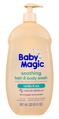 Baby Magic Soothing Hair & Body Wash bottle with vanilla oat for gentle cleansing