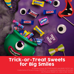 Baby Ruth mini candy bag featuring peanut nougat bites for lunchboxes.