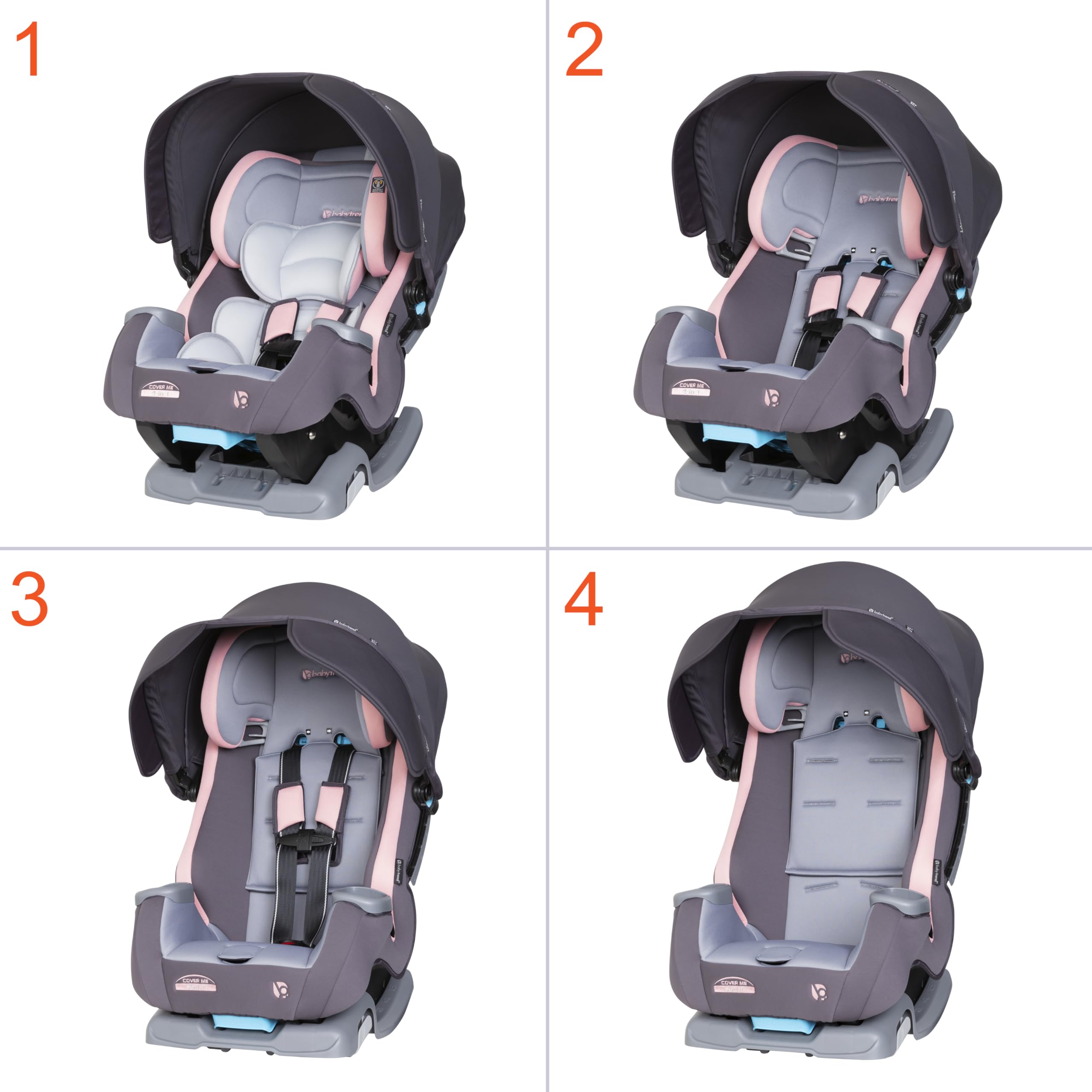 Baby Trend Cover Me Comfort Cabin padding adds plush support