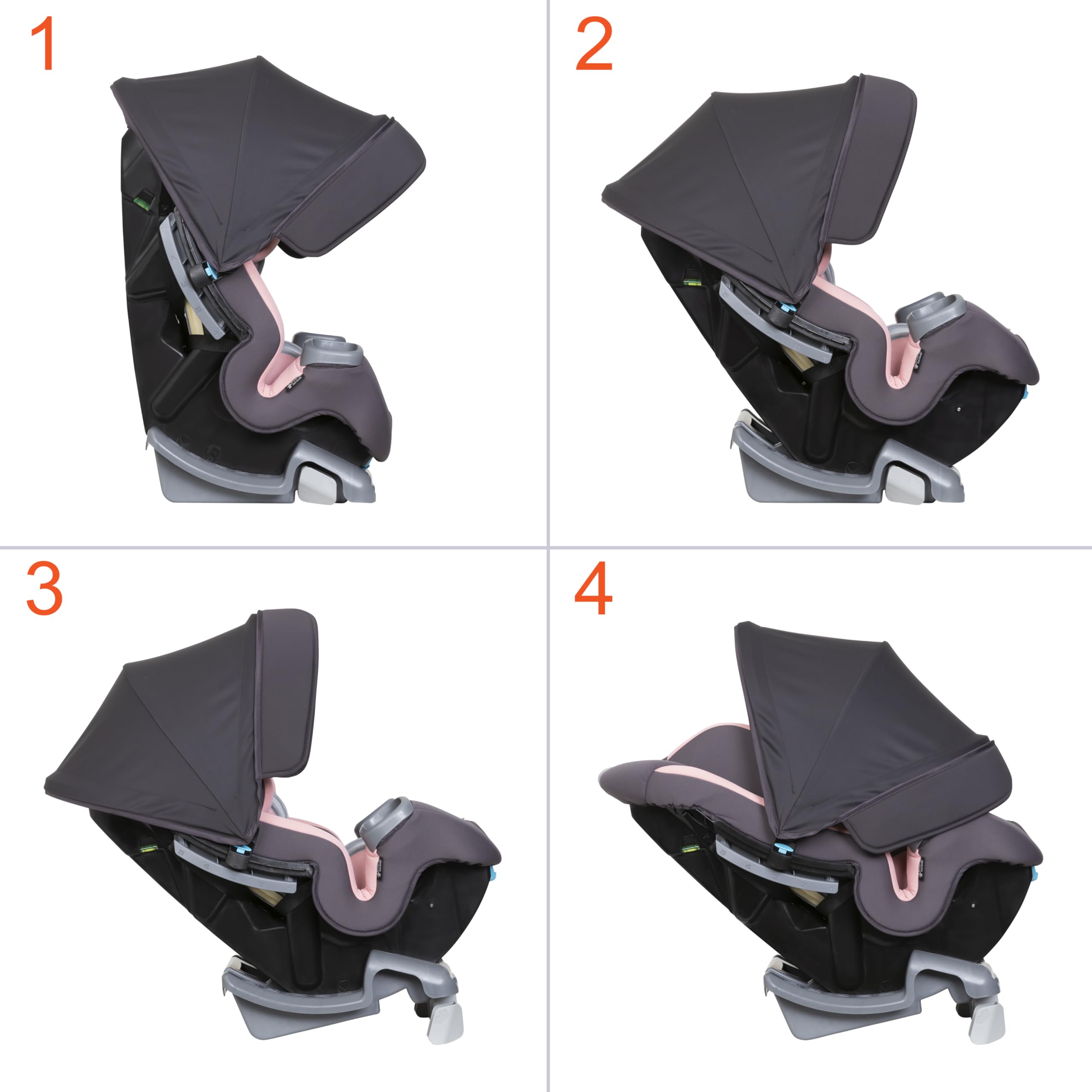 Baby Trend Cover Me deep cup holders for sippy cups and snacks