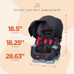Baby Trend Cover Me dual cup holders visible for on the go drinks