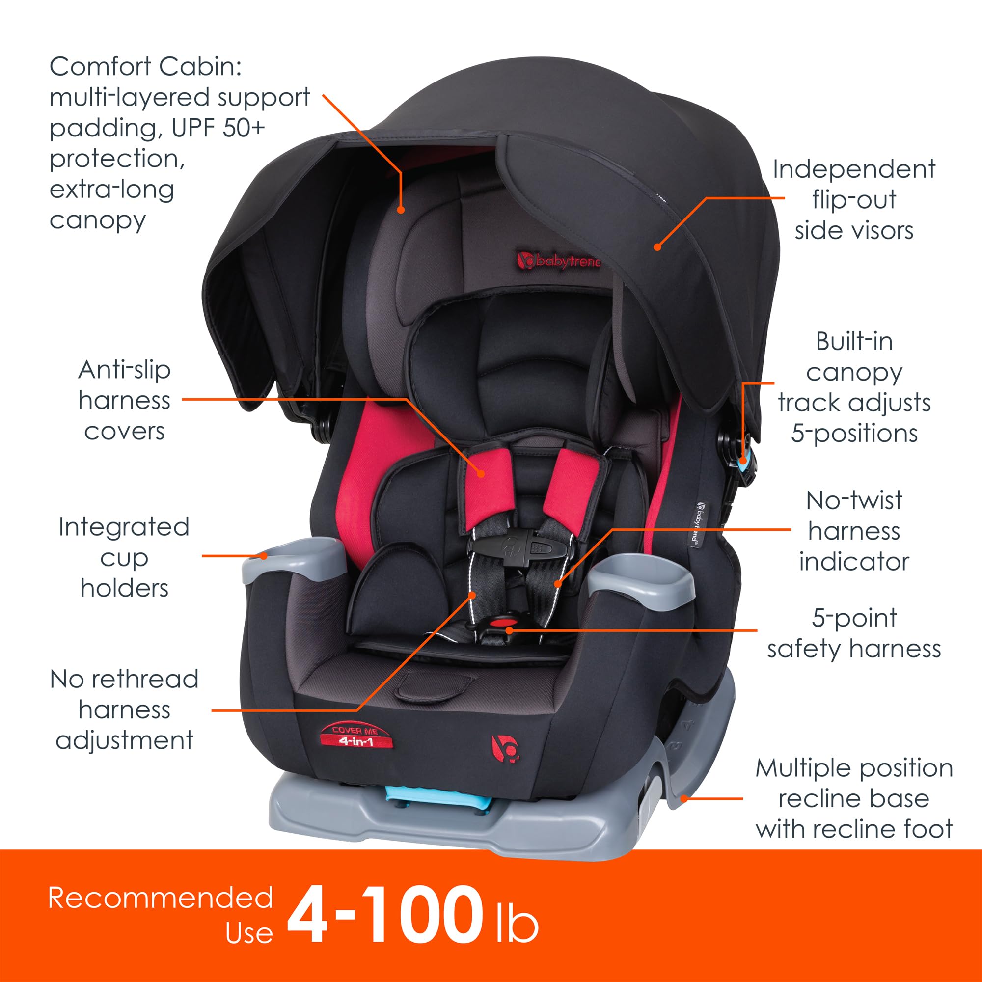 Baby Trend Cover Me four-in-one growth system adapts as child grows