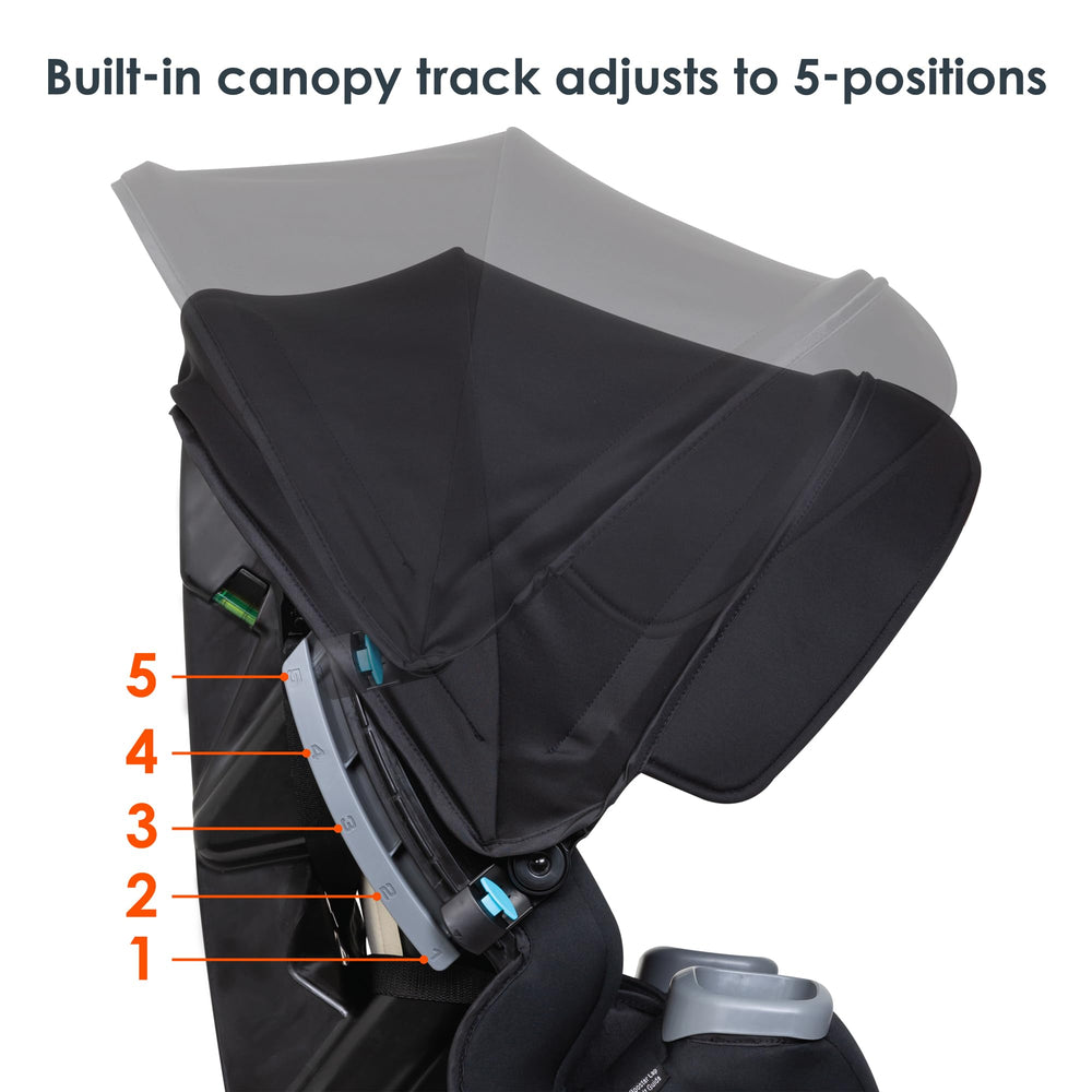 Baby Trend Cover Me plush padding creates a cozy ride