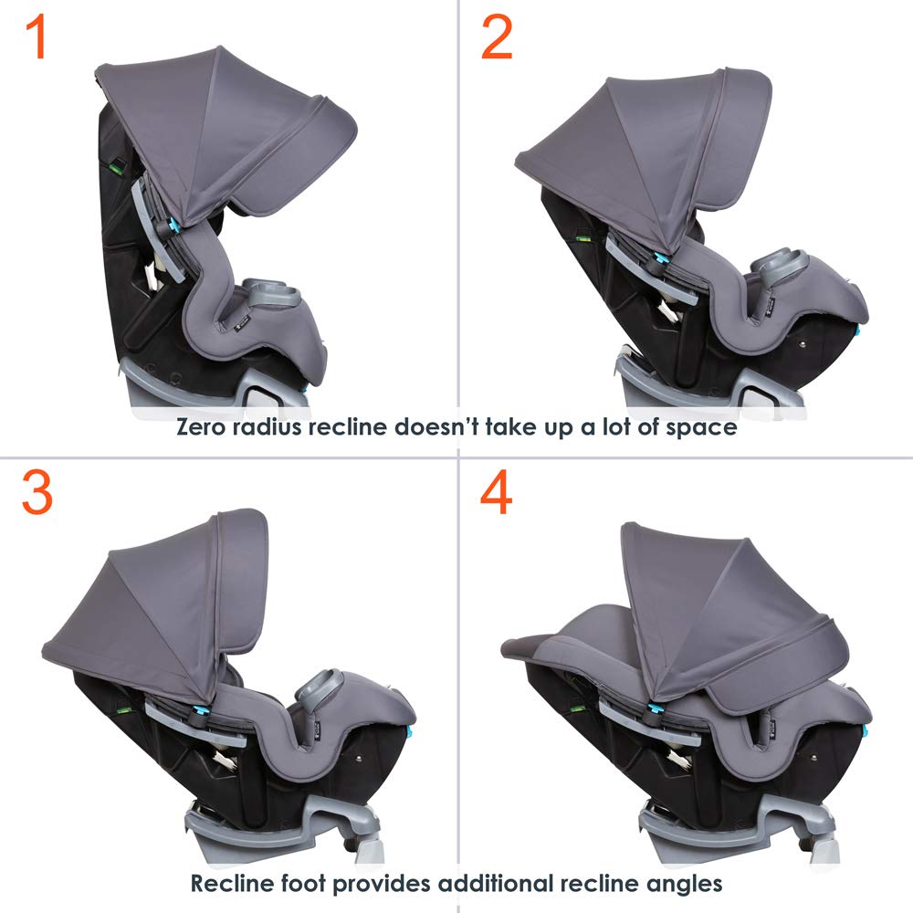 4-in-1 growth design on Baby Trend Cover Me Vespa from infant to toddler
