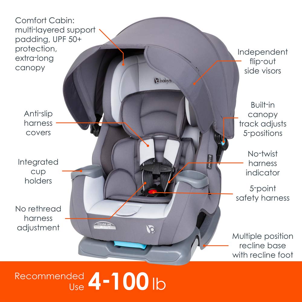 Wide seat and soft padding on Baby Trend Cover Me Vespa
