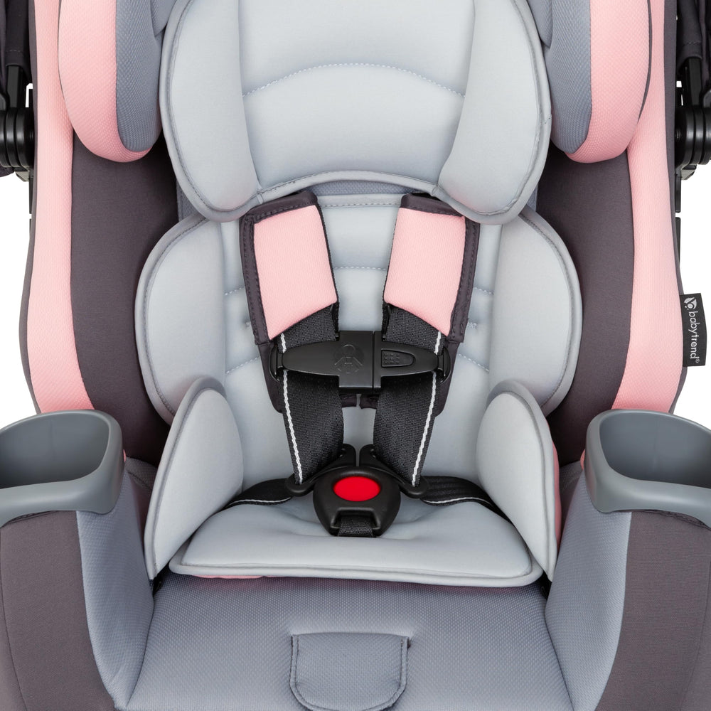 Baby Trend Cover Me zero radius recline and flip foot in use