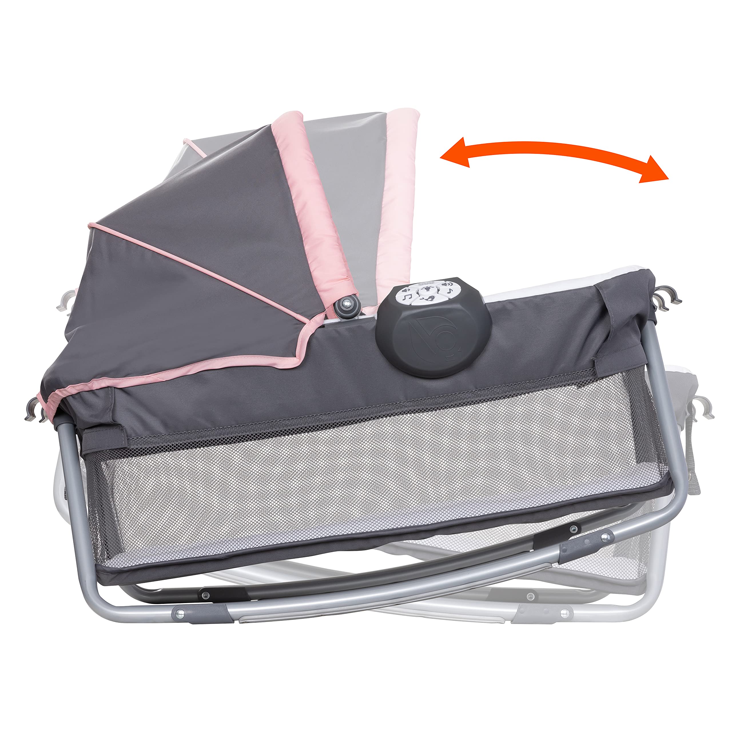 Flip-over changing table on the Lil' Snooze Deluxe III for quick diaper changes