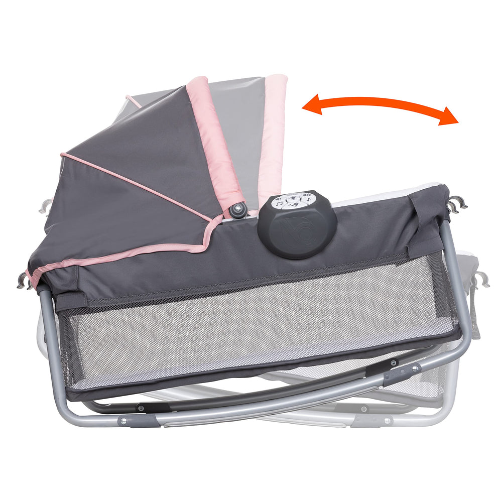 Flip-over changing table on the Lil' Snooze Deluxe III for quick diaper changes