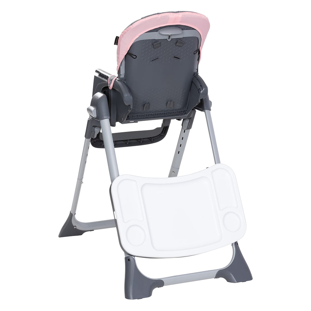 Baby Trend Sit Right 2.0 crumb-resistant surface keeps cleaning simple