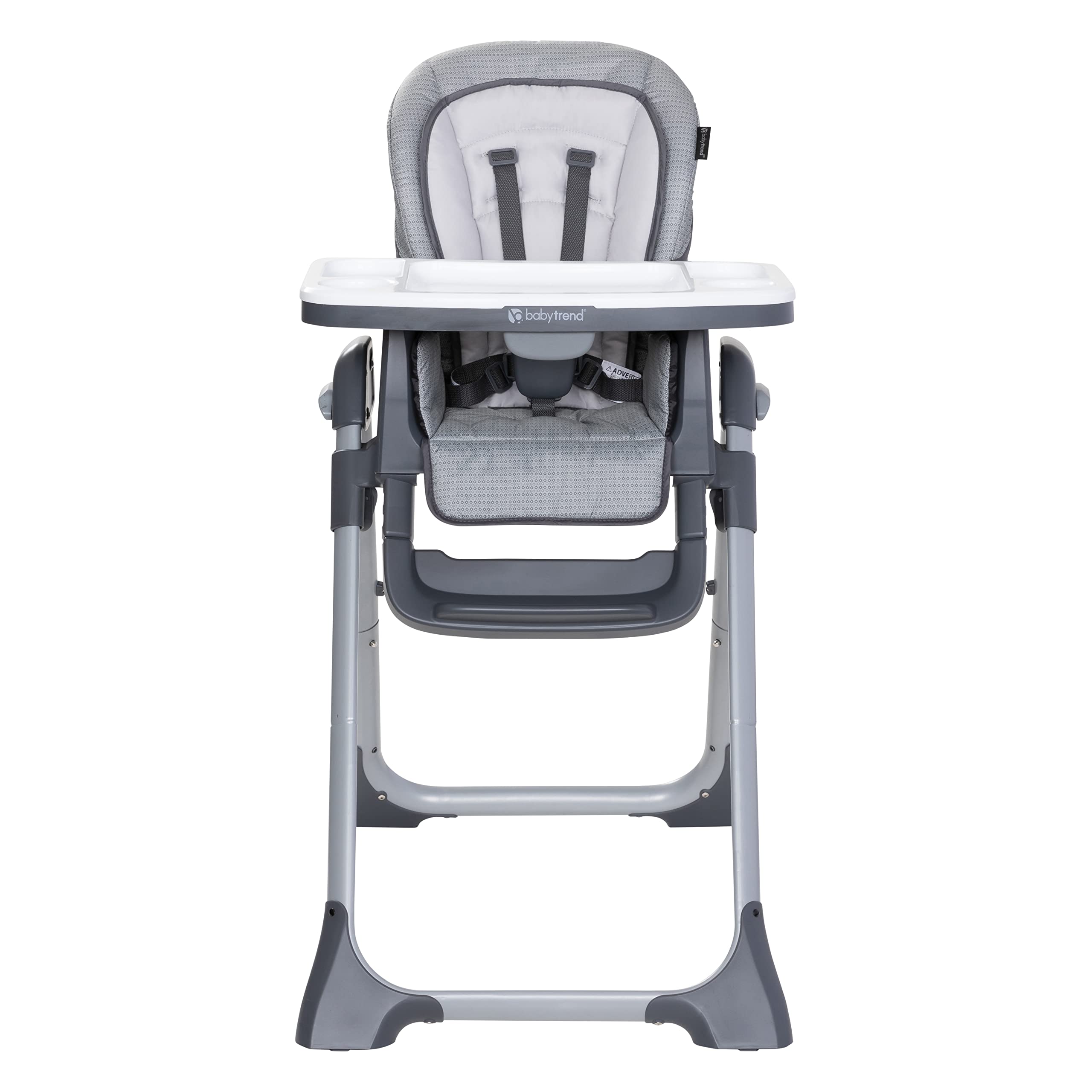 Baby Trend Sit Right 2.0 high chair compact fold for convenient storage.