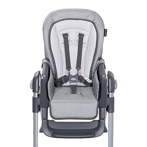 Baby Trend Sit Right 2.0 high chair one-hand tray operation for convenience.