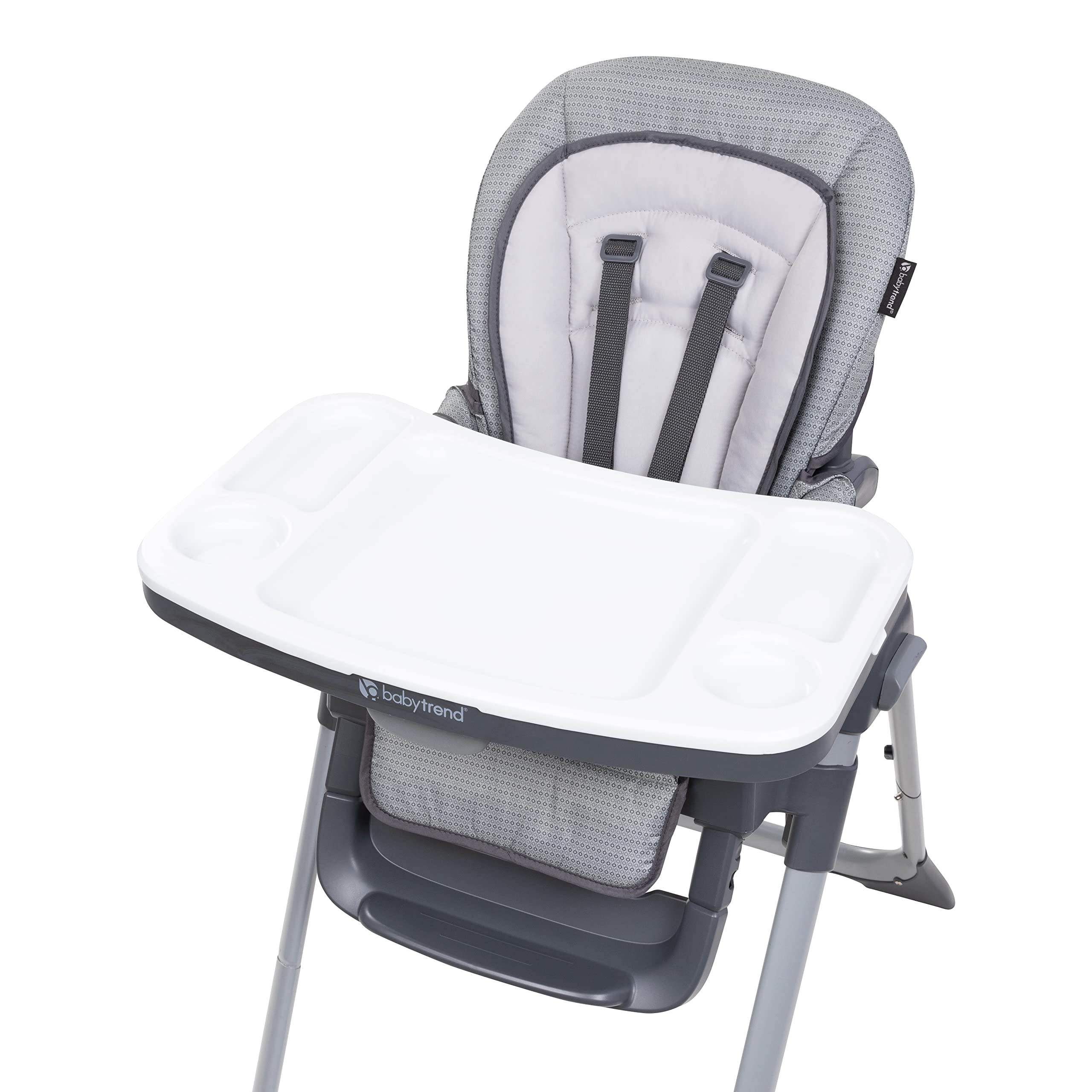 Baby Trend Sit Right 2.0 high chair three-mode use from infant to toddler.