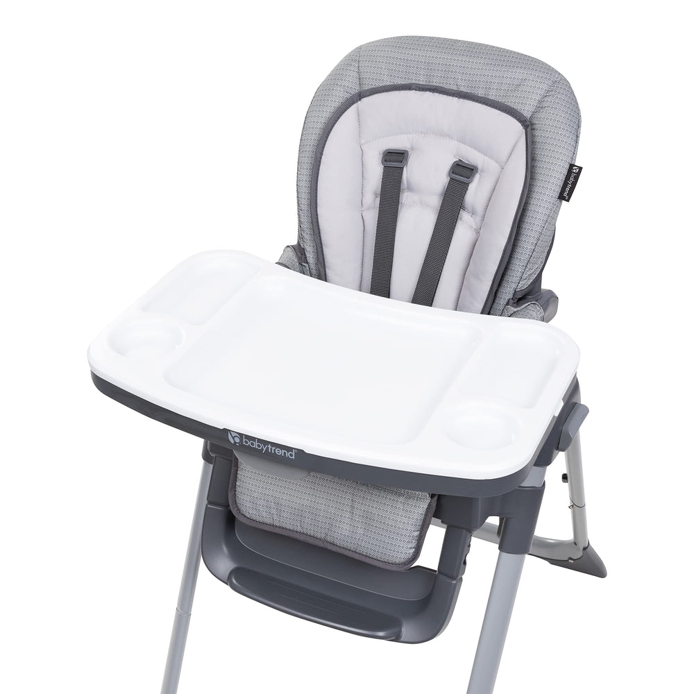 Baby Trend Sit Right 2.0 high chair three-mode use from infant to toddler.