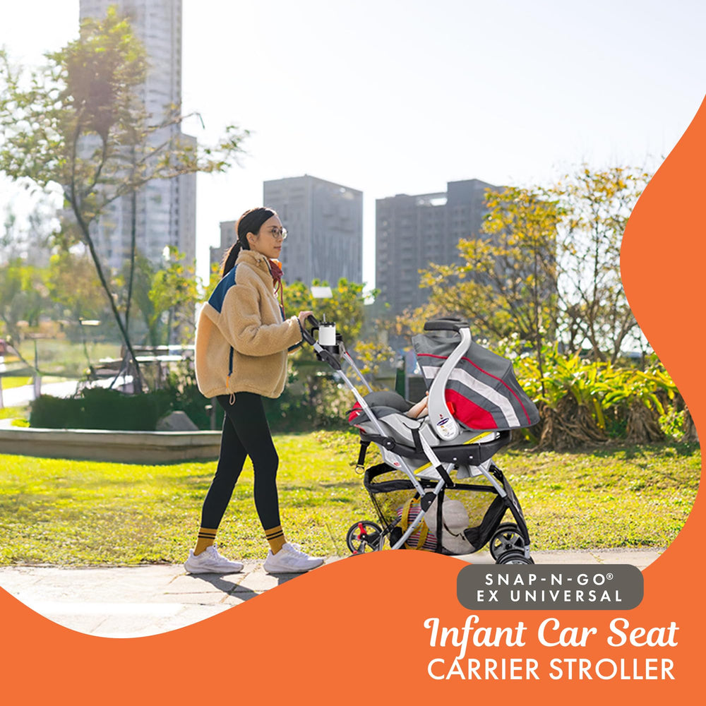 Baby Trend Snap N Go EX includes a covered compartment for small items.