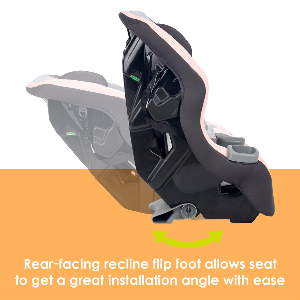 Baby Trend Trooper rear-facing-to-forward-facing transition supports growing toddlers.