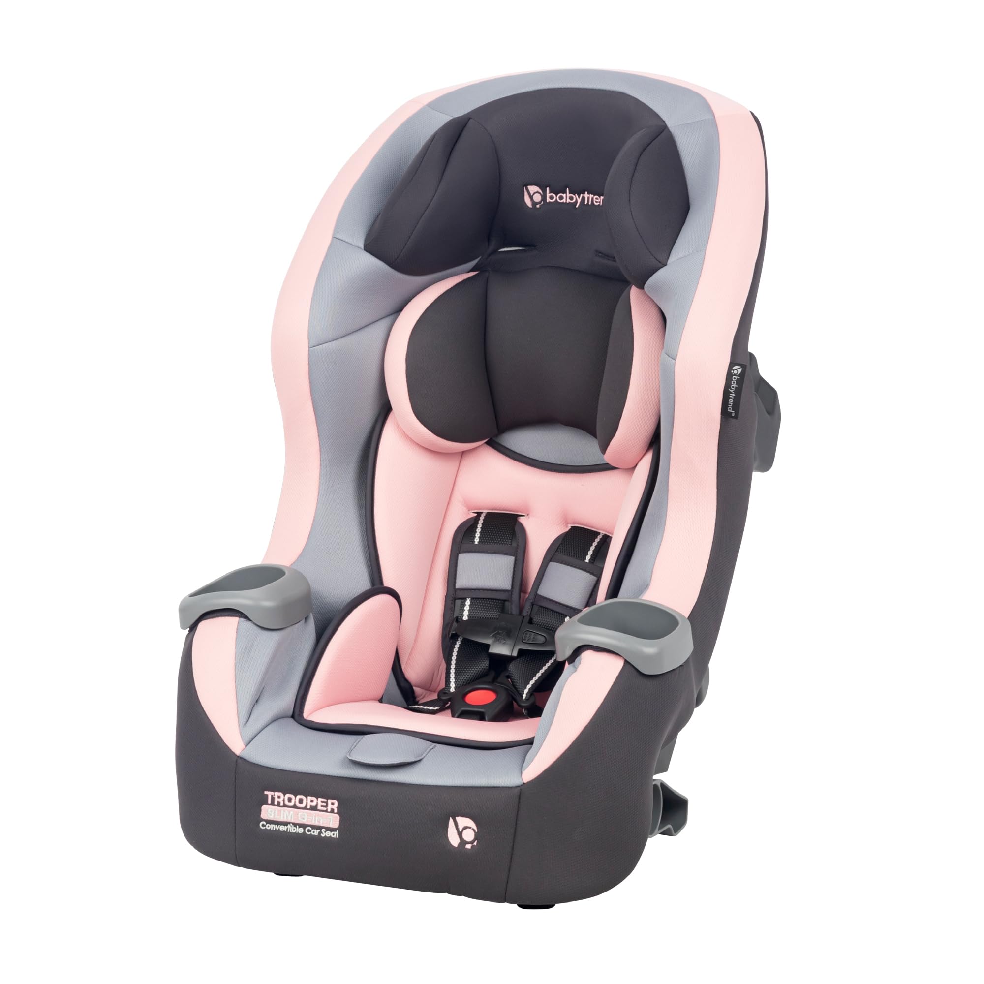 Baby Trend Trooper slim-profile-design fosters back-seat space in compact cars.