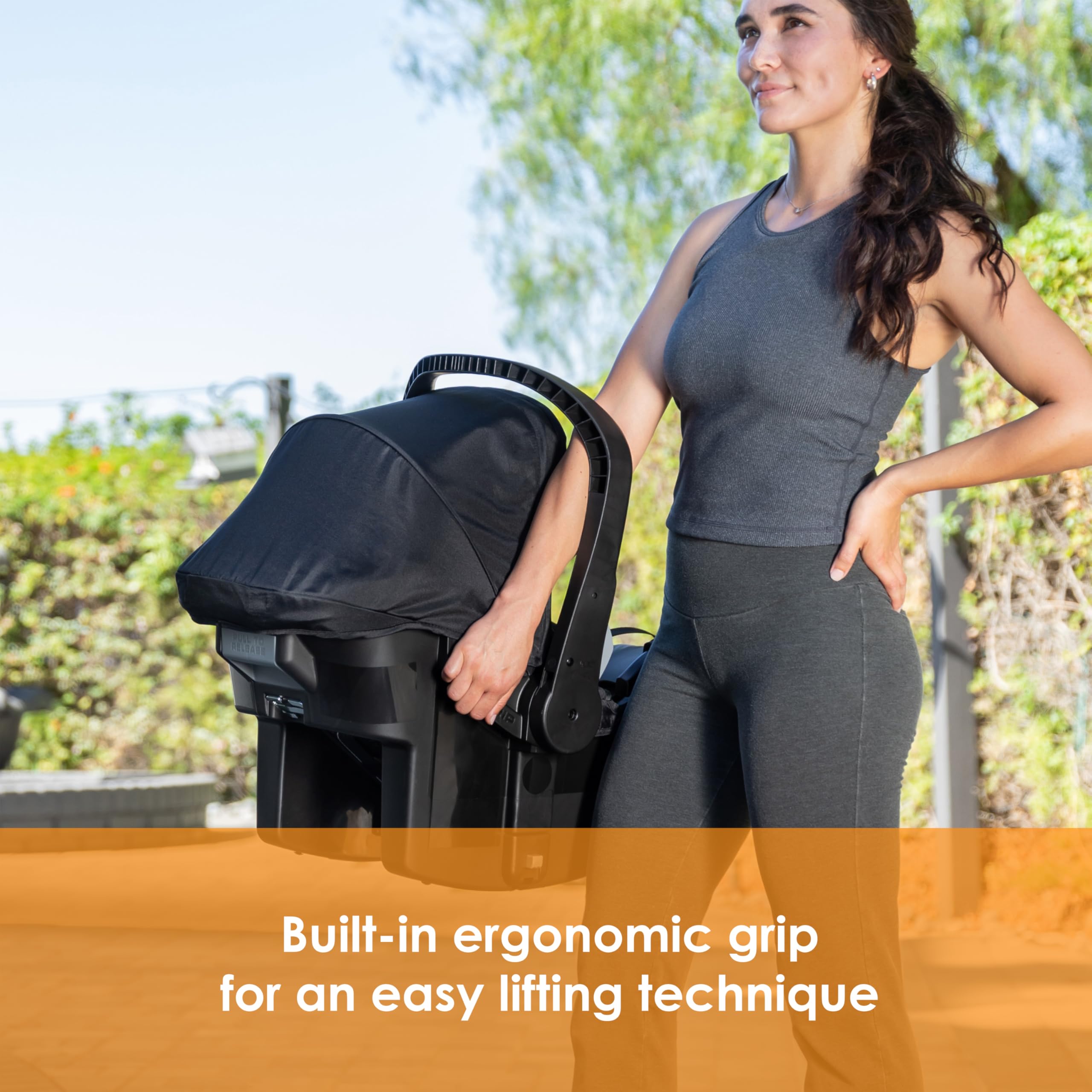 In-seat center-fold in Baby Trend Venture 3-Wheel Stroller