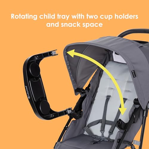 Side grip ergonomic carrying on Baby Trend Venture 3-Wheel Stroller