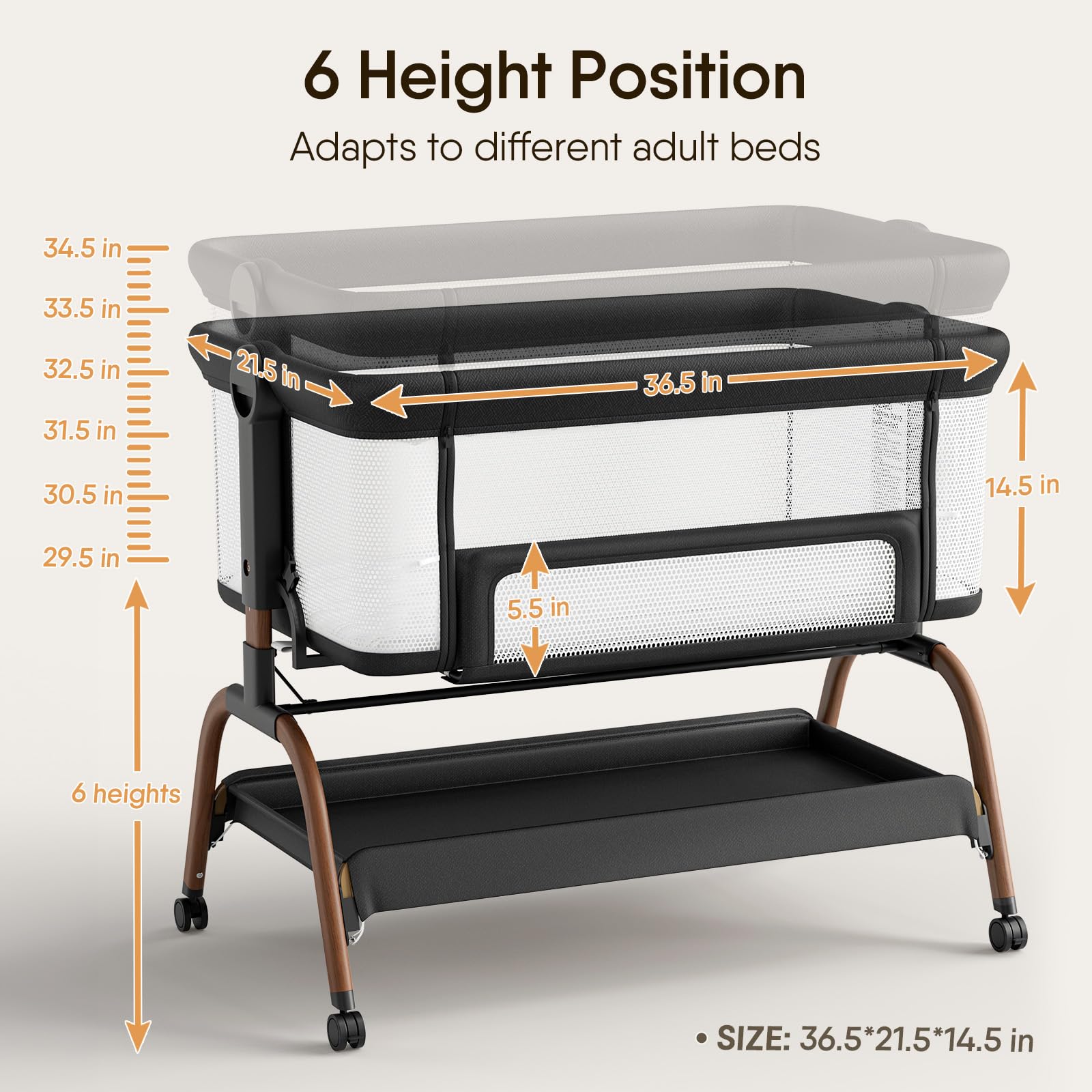 BabyBond storage area keeps essentials within arm's reach